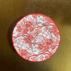 Dior Side Plate Red Toile De Jouy